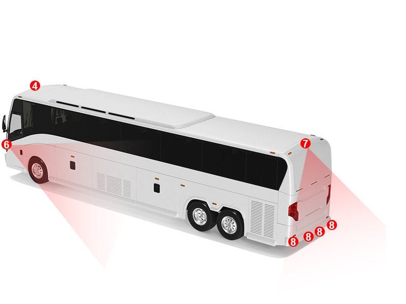 Coach Bus Camera System and Safety Solutions Rear