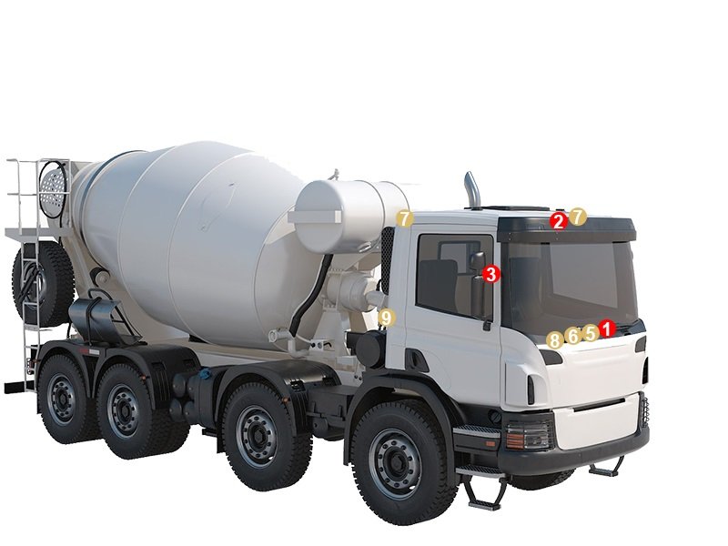 Cement Mixer Camera System Front