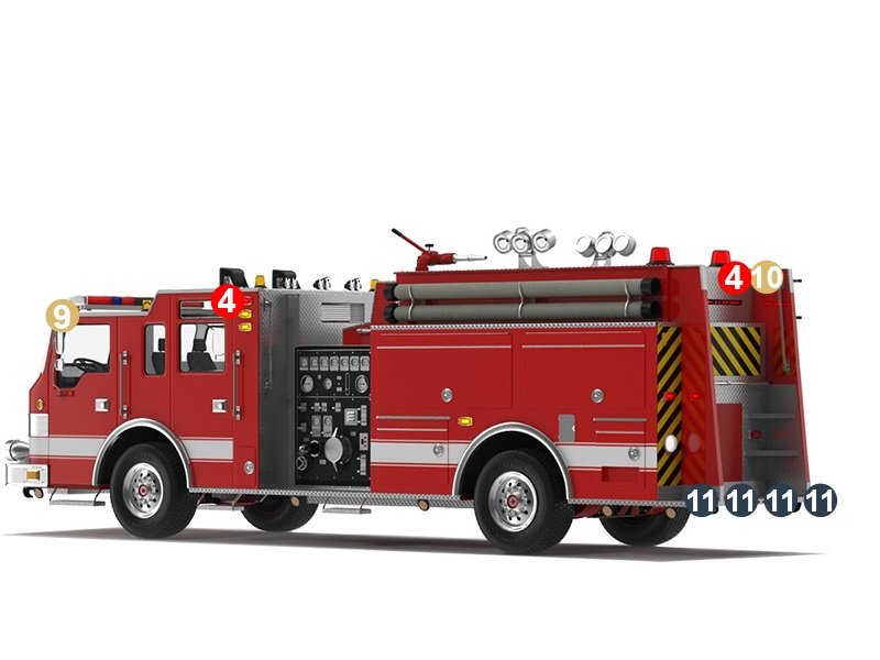 Fire Truck Camera System Rear