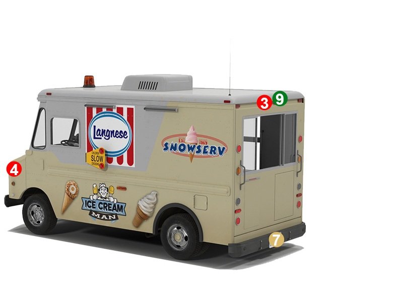 Ice Cream Truck Camera System Rear