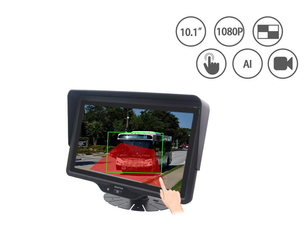 10.1 Inch HD Intelligent BSD Vehicle Monitor with AI Algorithm (AI Monitor)