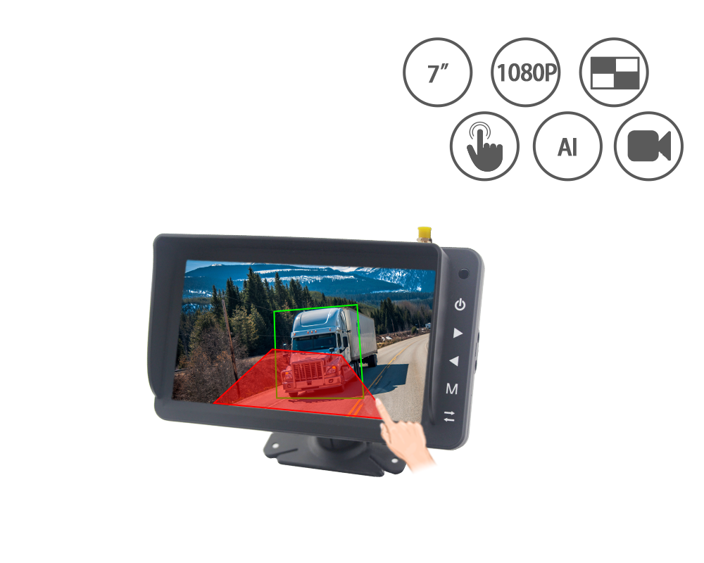 7 Inch AHD Intelligent Vehicle DVR Monitor with AI Algorithm (AI Monitor)