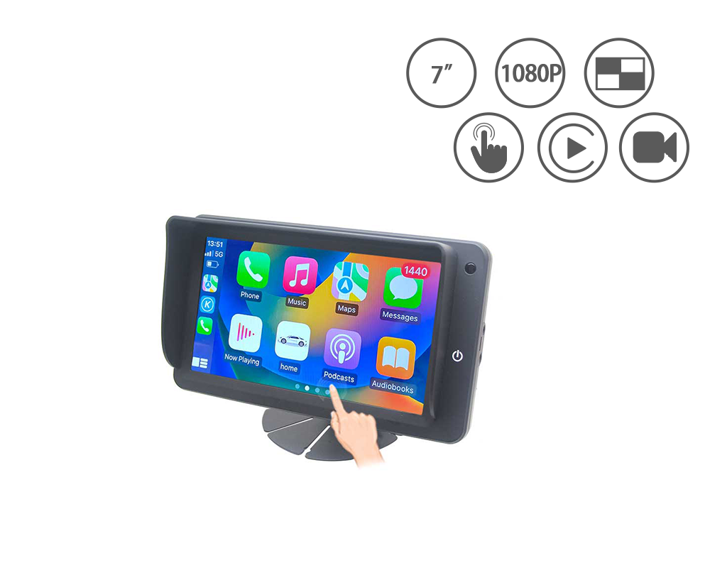 7 Inch LCD Digital Vehicle Wireless CarPlay Monitor