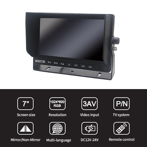 7 Inch High Definition IPS Color Car Monitor Features