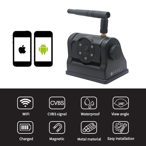 Magnetic Type Wireless WiFi Rear View Camera Features