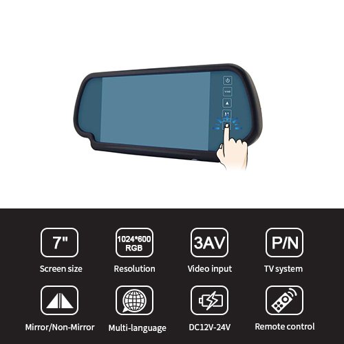 7 Inch HD Digital Vehicle Rear View Mirror Monitor Features