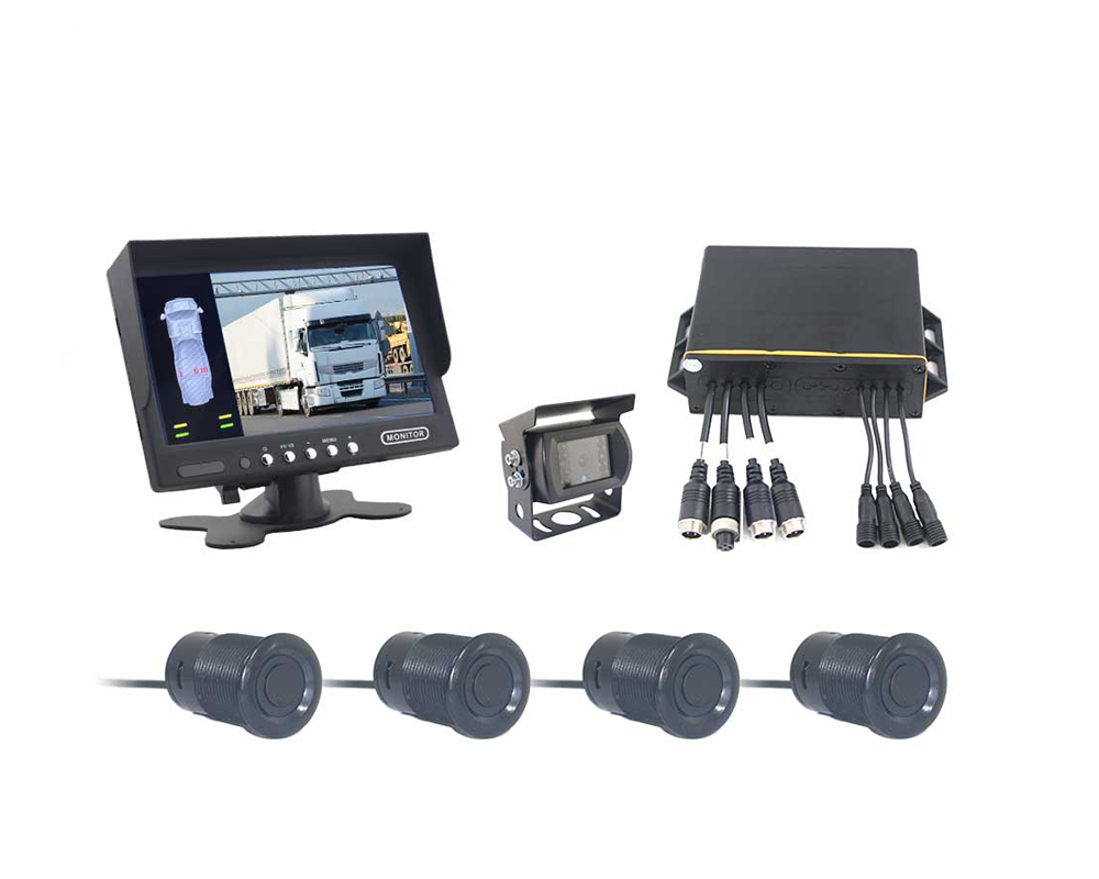Vehicle Parking Sensors System with Camera & Monitor (Ultrasonic Parking Backup Sensor)
