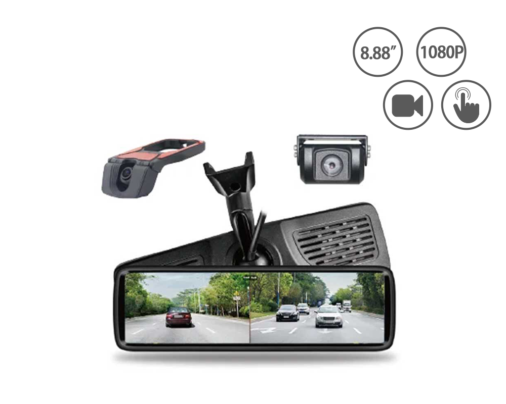 8.88 Inch HD Dual DVR Recording Rearview Mirror Camera System (Rearview Mirror Camera System)
